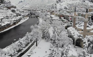 Amasya’da kartpostallık kış masalı