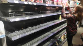 Ukrayna’da market rafları boş kaldı